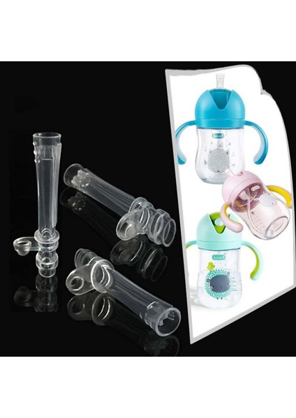 3 Adet Biberon Silikon Pipet Değiştirme Çocuklar Su Şişeleri Damlatmaz Kupa Termal Şişe Ekstra Pipet Aksesuarları (Yurt Dışından)