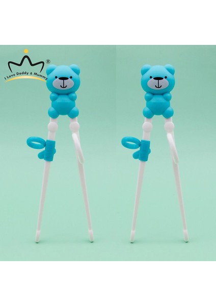 1 Çift Bebek Öğrenme Eğitim Çubuklarını Karikatür Hayvan Acemi Çubuk Sofra Çocuk Yemek Eğitimi Yardımcı Bebek Araçları (Yurt Dışından)