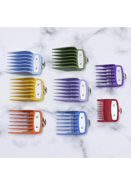 Ubeator - 8 Boy Kesme Sınırlı Kılavuz Taraklar Setleri 4.5cm Genişlik Metal Kaliperli Saç Kesme Makinesi Giyotin Bıçağı C5 (Yurt Dışından) modelleri