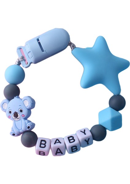 Koala Yıldız Boncuk Silikon Diş Kaşıyıcı Bilezik Diş Çıkarma Emzik Emzik Klip Zinciri (Yurt Dışından) fiyatları