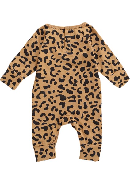 Bebek Tulum, Sonbahar Leopar Üst, Uzun Kollu Sırt Düğmeli Ev Spor Uyku Pantolonu (Yurt Dışından) modelleri