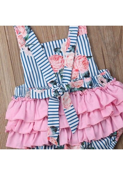 Moda Sıcak Yenidoğan Bebek Bebek Kız Bodysuit Romper Tulum Kıyafetler Yaz Giysileri 0-24 M (Kafa Bandı Dahil Değildir) (Yurt Dışından) fırsatları