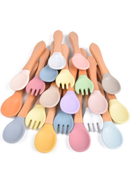 2 Adet Silikon S Çatal Besleme Seti Çocuk Tabakları Bebek Besleme Aksesuarları (Yurt Dışından) fiyatları