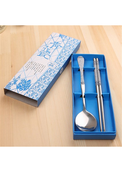 Günlük Yaşam Için Kaymaz Tasarımlı Uzun Saplı Metal Yemek Çubukları ve Kaşık Seti (Yurt Dışından) fiyatları