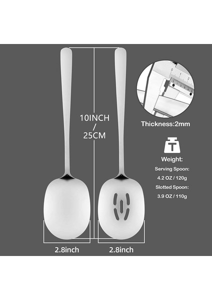 Servis Ss Seti, 10 Inç Sd S ve Servis S, Ss Gümüş Takımlar, Pişirme S, Makarna S, 2'li Paket (Yurt Dışından) fırsatları