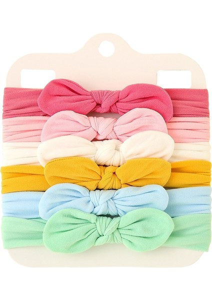 6 Adet/takım Bebek Kafa Bandı Yumuşak Elastik Kız Kafa Bandı Yay Düz Renk Yürümeye Başlayan Çocuk Şapkalar Bebek Kawaii Bebek Saç Aksesuarları (Yurt Dışından) modelleri