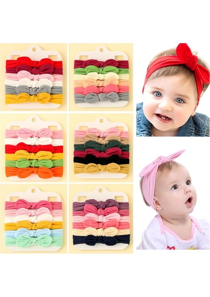 6 Adet/takım Bebek Kafa Bandı Yumuşak Elastik Kız Kafa Bandı Yay Düz Renk Yürümeye Başlayan Çocuk Şapkalar Bebek Kawaii Bebek Saç Aksesuarları (Yurt Dışından) fırsatları