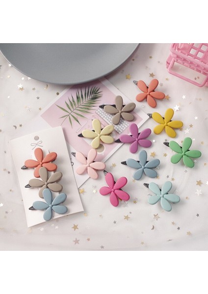 3 Adet/takım Bebek Saç Klipleri Şeker Renk Çiçek Yıldız Çocuklar Kız Tokalar Çocuk Hairgrips Tokası Moda Bebek Saç Aksesuarları (Yurt Dışından)