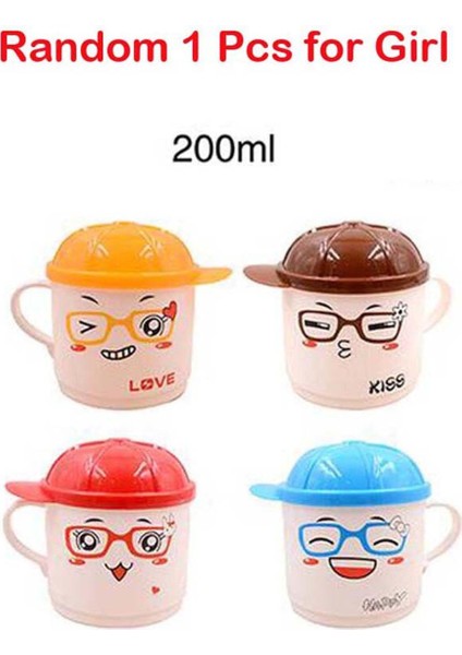 Adet 200 ml Bebek Çocuk Su Bardağı Çevre Sağlığı Bebek Besleme Fincan Karikatür Süt Suyu Bardağı Çocuklar Için (Yurt Dışından)