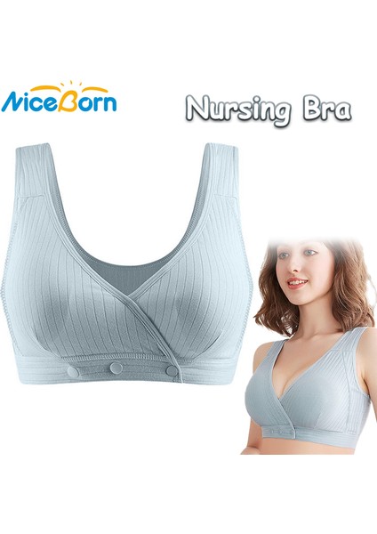 Niceborn Kadın Hemşirelik Sutyen Dantel Pamuk Hamile Sutyeni Iç Yumuşak Sutyen Telsiz Ayarlanabilir Rahatlık Iç Uyku Sutyen Ön Açma Düğmesi ile (Yurt Dışından) fiyatları