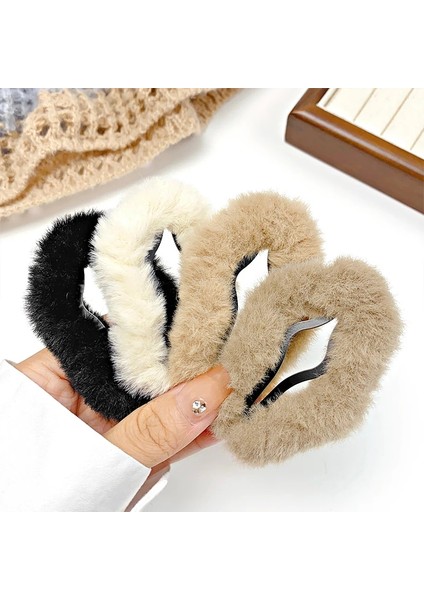 Kış Yeni Katı Peluş Bulut Şekli Saç Tokası Kadınlar Için Tatlı Saç Süslemeleri Kabarık Firkete Tokalarım Moda Saç Aksesuarları (Yurt Dışından) indirimleri