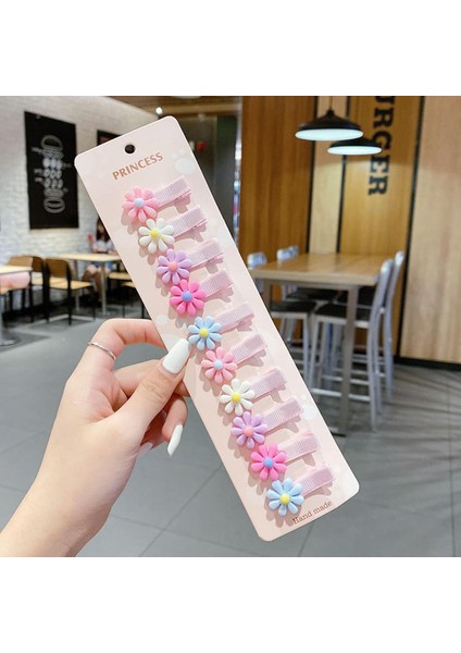 10 Adet/takım Bebek Saç Klipleri Karikatür Fiyonklar Çiçek Çocuklar Tokalar Kızlar Için Tatlı Çocuk Klipleri Tokalarım Bebek Saç Aksesuarları (Yurt Dışından)