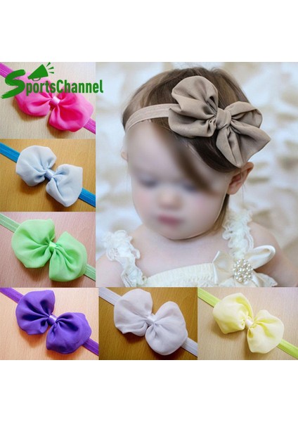 12 Adet Çocuk Bebek Kız Yürümeye Başlayan Sevimli Şifon Ilmek Kafa Bandı Hairband Şapkalar (Yurt Dışından) fiyatları