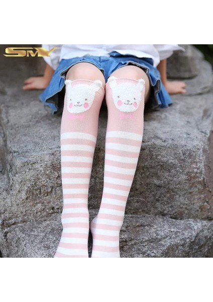 1'li Paket - Çoklu Stiller Kızlar Sevimli Diz Çorapları Pamuk Hayvanlar Uzun Tüp Dans Çocuk Çorapları (Yurt Dışından) fiyatları