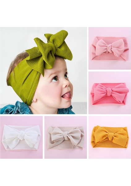 Büyük Yaylar Bebek Kafa Bandı Dıy Ayarlanabilir Ilmek Kız Kafa Bandı Düz Renk Bebek Türban Saç Aksesuarları (Yurt Dışından) fırsatları