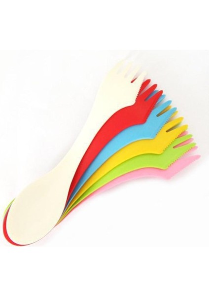 3 In 1 Çatal Kaşık Bıçak Pişirme Gereçleri Çatal Spork Seyahat Piknik Kamp Için (Yurt Dışından) modelleri