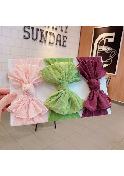 3 Adet/takım Yumuşak Elastik Bebek Kız Bantlar Büyük Yay Düz Renk Yenidoğan Bebek Bantlar Bebek Yürümeye Başlayan Bebek Saç Aksesuarları (Yurt Dışından) fiyatları