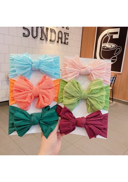 3 Adet/takım Yumuşak Elastik Bebek Kız Bantlar Büyük Yay Düz Renk Yenidoğan Bebek Bantlar Bebek Yürümeye Başlayan Bebek Saç Aksesuarları (Yurt Dışından) fırsatları