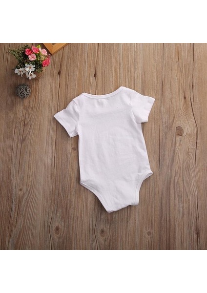 Pamuk Yenidoğan Bebek Erkek Bebek Kız Bodysuit Romper Tulum Giysileri Kıyafetler 0-18MONTHS (Yurt Dışından)