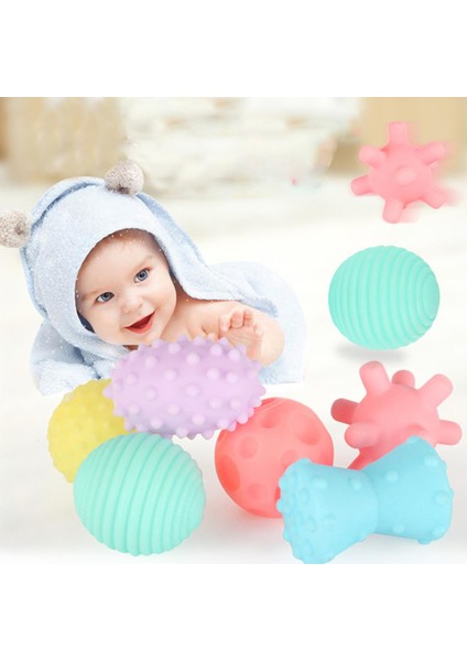 Baba ve Mumya'yı Seviyorum 6 Adet/takım Bebek Topu Oyuncaklar 0-12 Ay Kız Erkek El Topu Oyuncaklar Yumuşak Yürümeye Başlayan Yatak Oyuncaklar (Yurt Dışından)