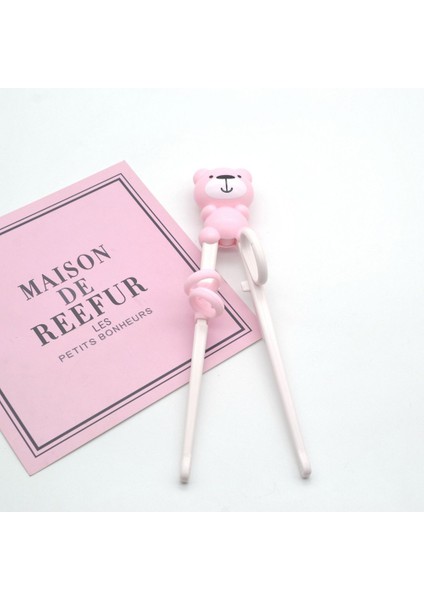 Karikatür Ayı Öğrenme Eğitimi Çubuklarını Plastik Çubuklarını Çocuk Aydınlanma Sevimli Bebek Sofra (Yurt Dışından) fiyatları