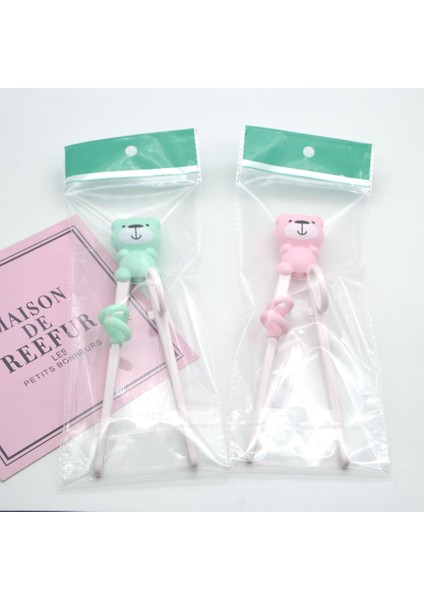 Karikatür Ayı Öğrenme Eğitimi Çubuklarını Plastik Çubuklarını Çocuk Aydınlanma Sevimli Bebek Sofra (Yurt Dışından) fırsatları