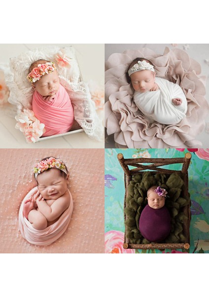 Yenidoğan Bebek Fotoğraf Prop Düz Renk Kundak Bebek Streç Sarma Battaniye (Yurt Dışından) fırsatları