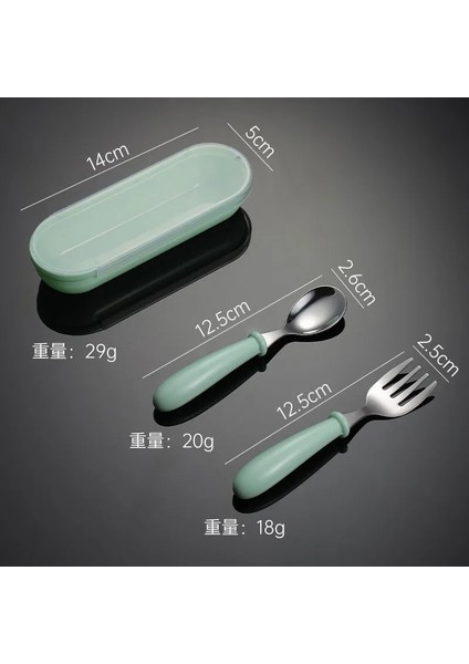 [eğlenceli Canlı] Bebek Besleme Sofra Seti Çocuk Gereç Paslanmaz Çelik Yürümeye Başlayan Çocuk Yemek Takımı Çatal Bıçak Takımı Karikatür Bebek Maması Besleme Kaşığı Çatal (Yurt Dışından) fiyatları