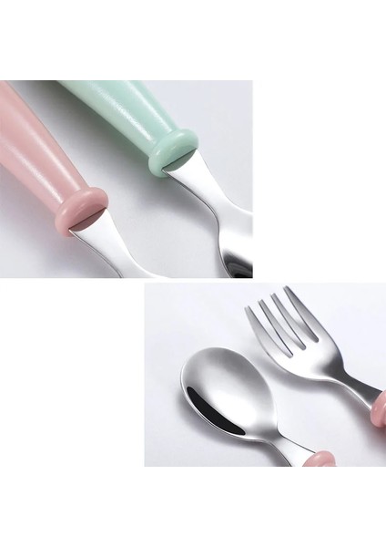 [eğlenceli Canlı] Bebek Besleme Sofra Seti Çocuk Gereç Paslanmaz Çelik Yürümeye Başlayan Çocuk Yemek Takımı Çatal Bıçak Takımı Karikatür Bebek Maması Besleme Kaşığı Çatal (Yurt Dışından) fırsatları