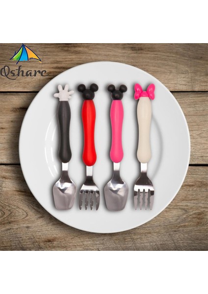 [eğlenceli Canlı] Qshare Bebek Sofra Takımı Çocuklar Için Tatlı Kaşığı Besleme Kaşığı Çatal Bebek Aletleri Feedkid Çocuk Çatal Bıçak Takımı Çocuklar Için Bebek Eşyaları (Yurt Dışından)