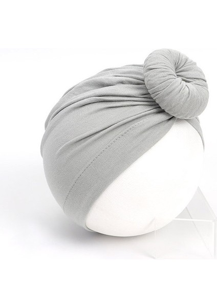 Yeni Bebek Şapka Türban Düz Renk Yumuşak Elastik Sevimli Donuts Düğümlü Kış Sonbahar Bebek Kafa Bandı Erkek Kız Şapka Yenidoğan Yürüyor Kap (Yurt Dışından)