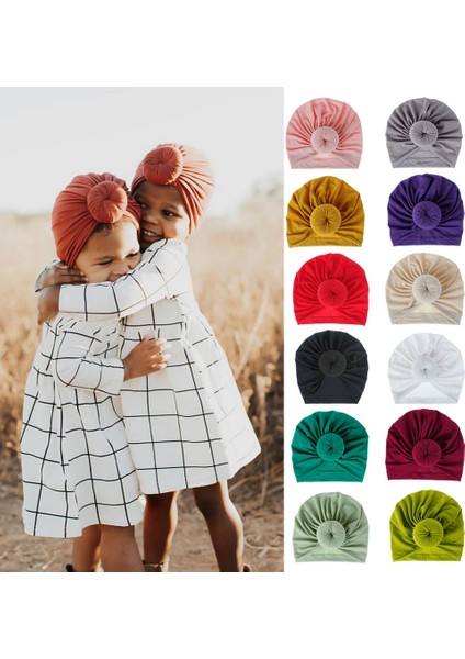 Yeni Bebek Şapka Türban Düz Renk Yumuşak Elastik Sevimli Donuts Düğümlü Kış Sonbahar Bebek Kafa Bandı Erkek Kız Şapka Yenidoğan Yürüyor Kap (Yurt Dışından) fiyatları