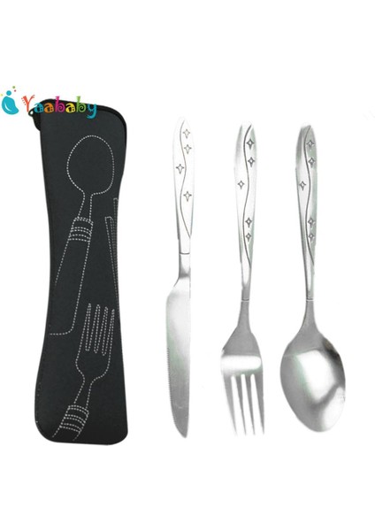 [bestgo] 3 Adet Taşınabilir Okul Paslanmaz Çelik Sofra Kahve Kamp Piknik Yıldız Mutfak Yemek Takımı Çatal Bıçak Takımı (Yurt Dışından) fiyatları