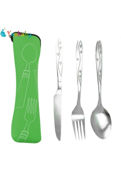 [bestgo] 3 Adet Taşınabilir Okul Paslanmaz Çelik Sofra Kahve Kamp Piknik Yıldız Mutfak Yemek Takımı Çatal Bıçak Takımı (Yurt Dışından) fırsatları