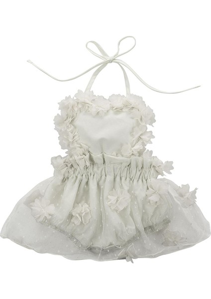 2021 Bebek Yaz Giyim Yenidoğan Bebek Kız Tül Şifon Elbise Tulum Bodysuit Katı Kıyafetler Ruffled Prenses Elbisesi Elbise (Yurt Dışından) modelleri