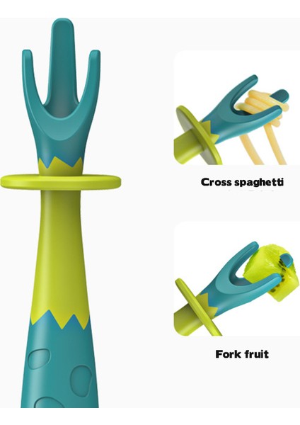 Çocuk Silika Jel Kaşık Çatal Seti 2 Renk Çocuklar Çocuklar Için Yeşil Kırmızı Hediye Seçin Bebek (Yurt Dışından) fırsatları