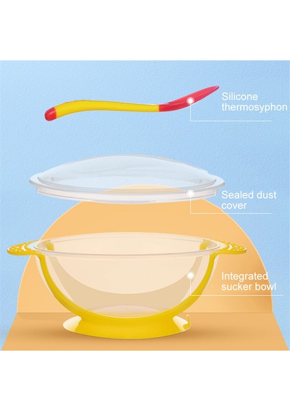 [daha Mutlu]çocuk Tamamlayıcı Yemek Kasesi Çocuk Sofra Takımı Bebek Kasesi Çocuk Sofra Takımı Yumuşak Silikon Yemek Tabakları (Yurt Dışından)