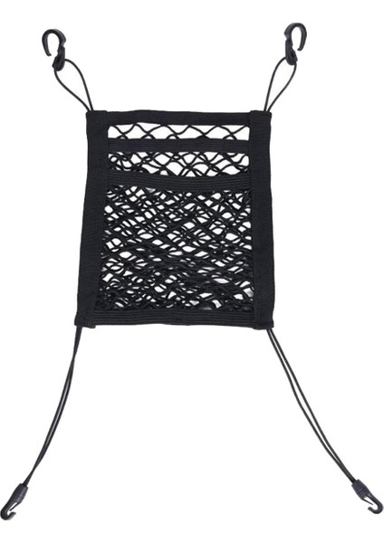 3 Katmanlı Araba Örgü Organizatör Gerilebilir Koltuk Arkası Net Çanta Bariyeri Arka Koltukta Evcil Hayvan Çocuklar Kargo Doku Çanta Tutucu Sürücü Depolama Ağ Çantası (Yurt Dışından)