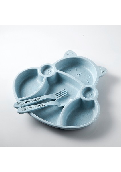[happier] 3 Adet Çocuklar Karikatür Kedi Yemekleri Plaka Seti Buğday Samanı Katı Gıda Besleme Çocuk Kaşık Çatal Plaka Dayanıklı Bulaşık Yemeği Yemek Tepsisi (Yurt Dışından) modelleri