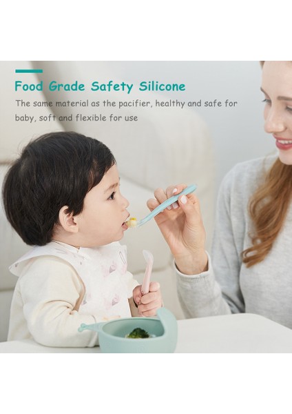 Hellokimi 3 Adet Bebek Besleme Kaşık Silikon Kaşık Seti Eğitim Sofra Çocuk Kaşık Eğitim Kaşık Bebek Besleme Yumuşak Kafa Kaşık Çatal Seti Saklama Kutusu ile (Yurt Dışından) modelleri