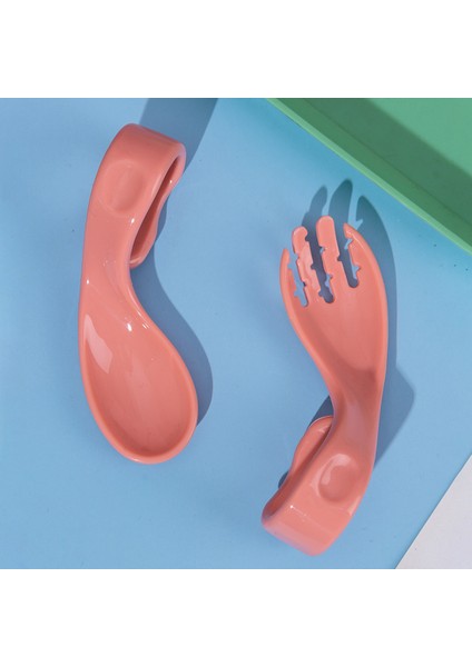 Çocuk Kavisli Kaşık Çatal Seti 2 Renk Noel Doğum Günü Yeni Yıl Için Mavi Yeşil Kırmızı Hediye Seçin (Yurt Dışından) modelleri