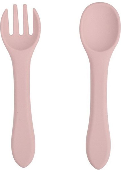 [eğlenceli Canlı] 2 Adet Bebek Silikon Kaşık Çatal Şeker Renk Güvenlik Bebek Öğrenme Kaşık Kaymaz Çatal Çocuk Çocuk Erkek Kız Yumuşak Gıda Besleme Aracı (Yurt Dışından)