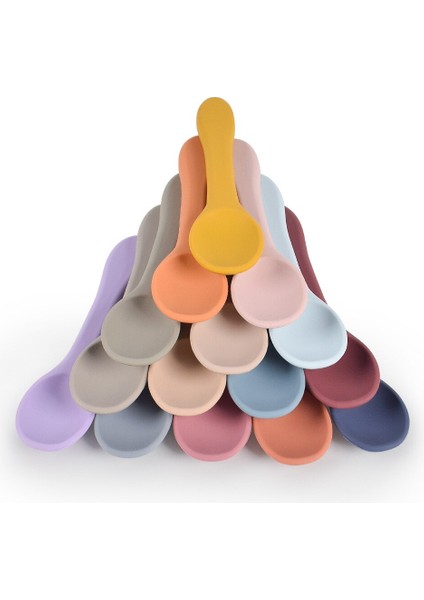 [eğlenceli Canlı] 2 Adet Bebek Silikon Kaşık Çatal Şeker Renk Güvenlik Bebek Öğrenme Kaşık Kaymaz Çatal Çocuk Çocuk Erkek Kız Yumuşak Gıda Besleme Aracı (Yurt Dışından) fiyatları