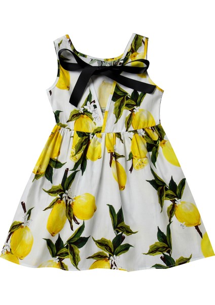Bebek Kız Kolsuz Limon Meyve Etek Prenses Elbiseler Elbise (Yurt Dışından) modelleri