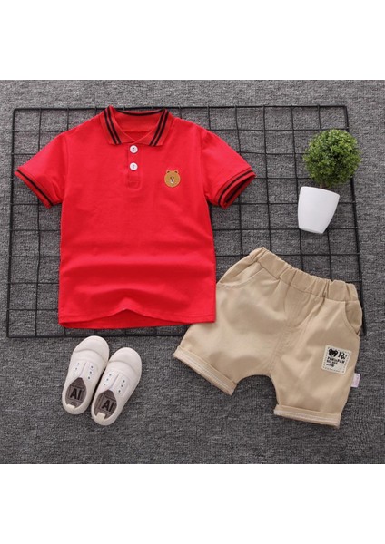 Babys Çocuk Kız Kıyafet Kolsuz Düğme T-Shirt Çiçek Etek Seti 2 Adet Kostüm Giyim (Yurt Dışından) fiyatları