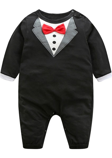 Kış Sonbahar Takım Elbise Papyon Bebekler Erkek Bebek Tek Parça Romper Yürümeye Başlayan Tulumlar (Yurt Dışından) fiyatları