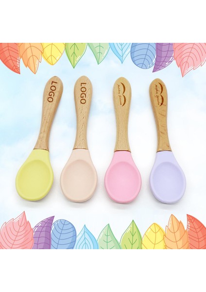 【eğlenceli Canlı】 Bebek Bambu Kaşık ve Çatal Küçük Çocuklar Besleme Setleri Kişiselleştirilmiş Isimli Duş Hediyesi (Yurt Dışından)