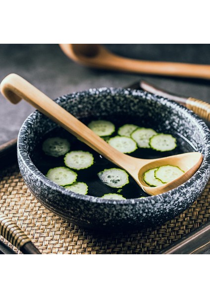 [eğlenceli Canlı] Tahta Kaşık Çorba Kepçesi Büyük Mutfak Kepçesi Çorba Lapası Sos Servis Kaşığı Kancalı Ahşap Kepçe Kaşık Yemek Pişirmek Için Sofra (Yurt Dışından)