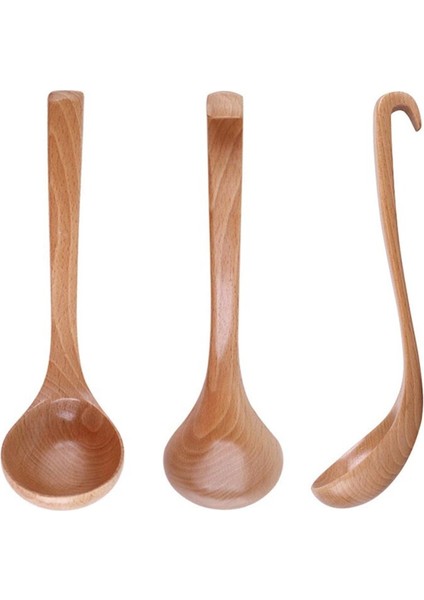[eğlenceli Canlı] Tahta Kaşık Çorba Kepçesi Büyük Mutfak Kepçesi Çorba Lapası Sos Servis Kaşığı Kancalı Ahşap Kepçe Kaşık Yemek Pişirmek Için Sofra (Yurt Dışından) fırsatları