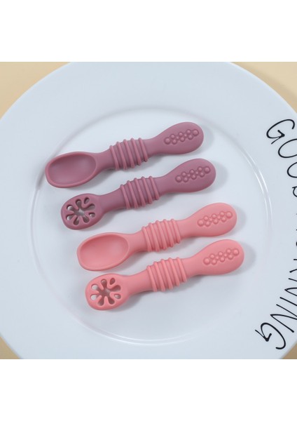 [eğlenceli Canlı] 2 Adet/takım Ön Kaşık Bebek Kaşık Seti Bpa Ücretsiz Silikon Kendi Kendine Besleme Gereçleri Bebek Sütten Kesme Kaşığı Çocuklar Yaşında 6 Ay (Yurt Dışından) fırsatları